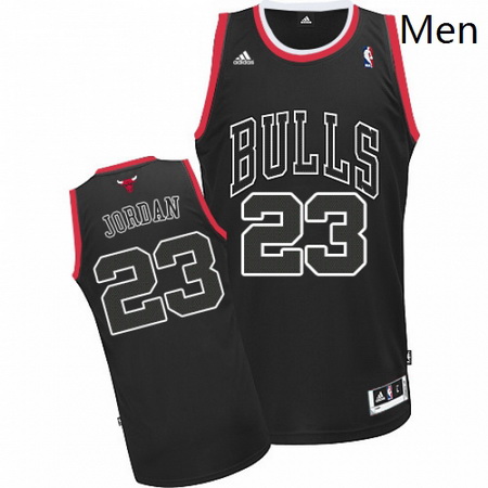 Mens Adidas Chicago Bulls 23 Michael Jordan Swingman Black Shado