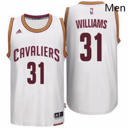 Mens Cleveland Cavaliers 31 Deron Williams adidas White Player Swingman Home Jersey