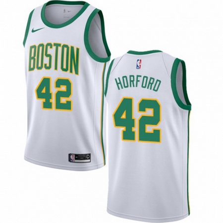 Mens Nike Boston Celtics 42 Al Horford Swingman White NBA Jersey
