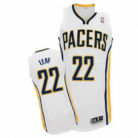 Mens Adidas Indiana Pacers 22 T J Leaf Authentic White Home NBA 