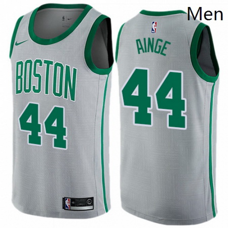 Mens Nike Boston Celtics 44 Danny Ainge Swingman Gray NBA Jersey