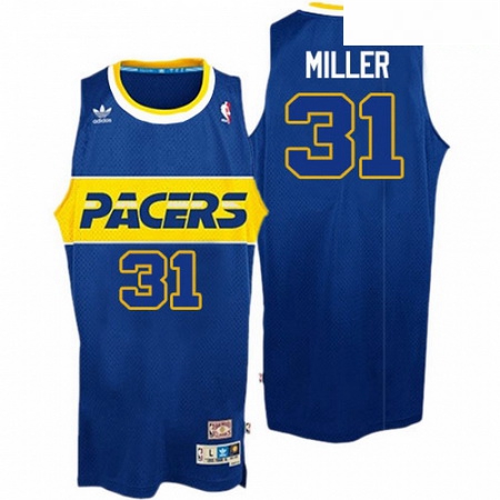 Mens Adidas Indiana Pacers 31 Reggie Miller Authentic Blue Rooki