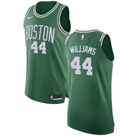 Mens Nike Boston Celtics 44 Robert Williams Authentic GreenWhite No Road NBA Jersey Icon Editi