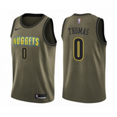 Mens Nike Denver Nuggets 0 Isaiah Thomas Swingman Green Salute t