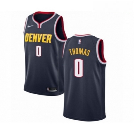 Mens Nike Denver Nuggets 0 Isaiah Thomas Swingman Navy Blue NBA Jersey Icon Edition