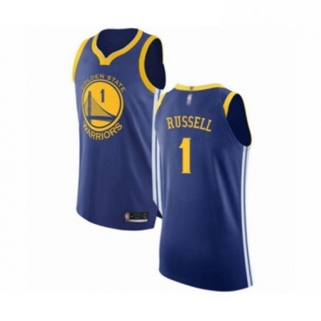 Mens Golden State Warriors 1 DAngelo Russell Authentic Royal Blue Basketball Jersey Icon Edition