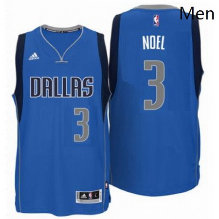 Mens Dallas Mavericks 3 Nerlens Noel adidas Royal Blue Swingman Road Jersey