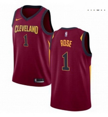 Mens Nike Cleveland Cavaliers 1 Derrick Rose Red NBA Swingman Icon Edition Jersey