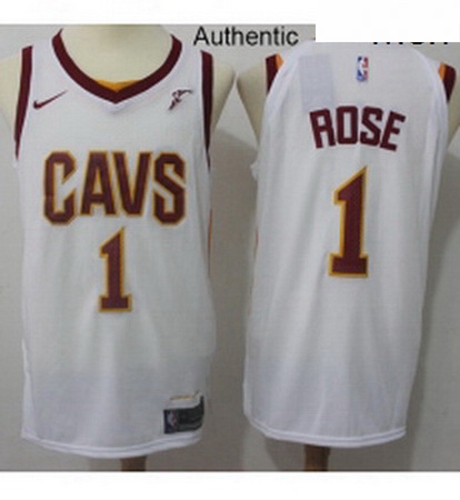 Mens Nike Cleveland Cavaliers 1 Derrick Rose White NBA Authentic Association Edition Jersey