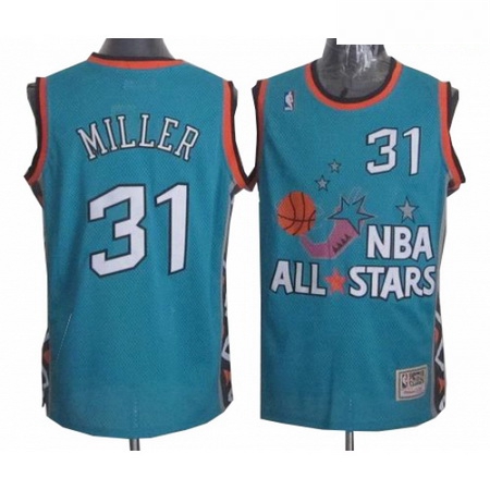 Mens Mitchell and Ness Indiana Pacers 31 Reggie Miller Authentic Light Blue 1996 All Star Throwback 