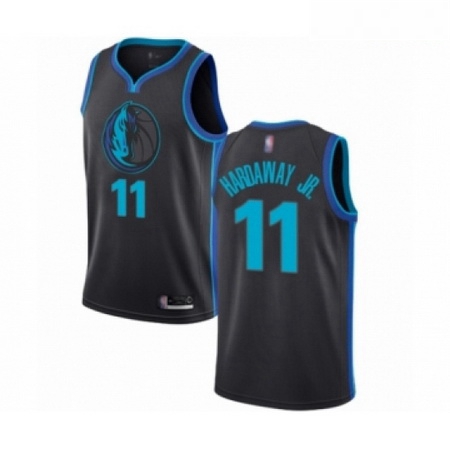 Mens Dallas Mavericks 11 Tim Hardaway Jr Authentic Charcoal Bask