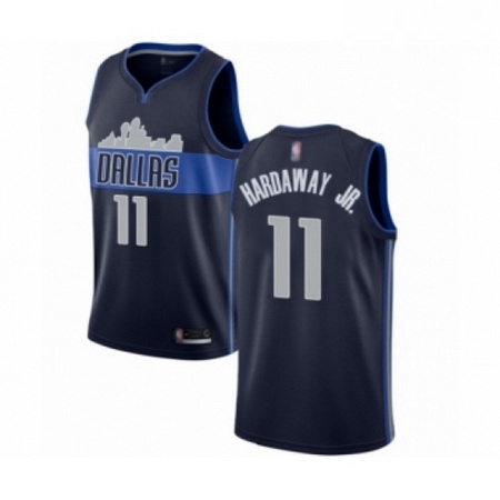Mens Dallas Mavericks 11 Tim Hardaway Jr Authentic Navy Blue Bas