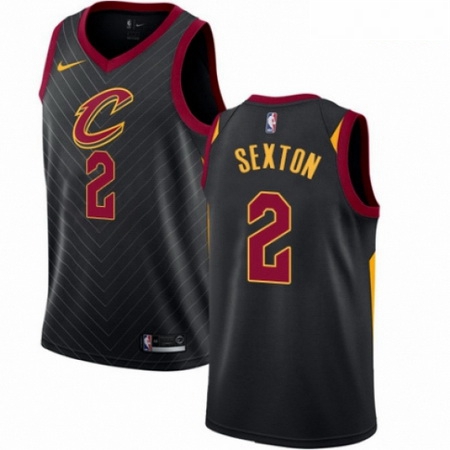 Mens Nike Cleveland Cavaliers 2 Collin Sexton Swingman Black NBA