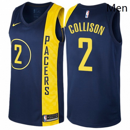 Mens Nike Indiana Pacers 2 Darren Collison Authentic Navy Blue N