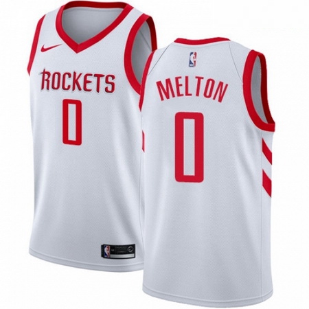 Mens Nike Houston Rockets 0 DeAnthony Melton Swingman White NBA 