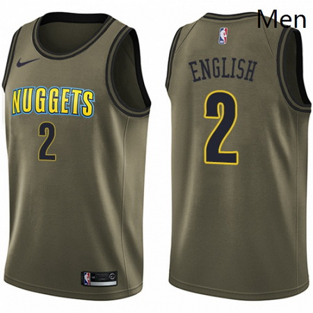 Mens Nike Denver Nuggets 2 Alex English Swingman Green Salute to