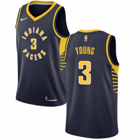 Mens Nike Indiana Pacers 3 Joe Young Swingman Navy Blue Road NBA