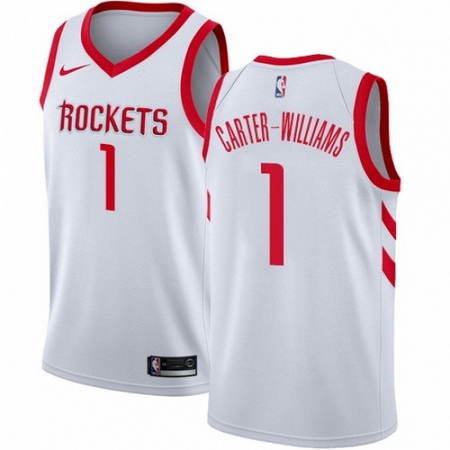 Mens Nike Houston Rockets 1 Michael Carter Williams Swingman White NBA Jersey Association Edition