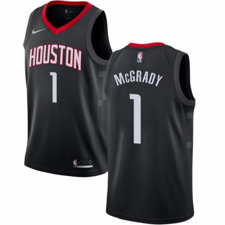 Mens Nike Houston Rockets 1 Tracy McGrady Authentic Black Altern