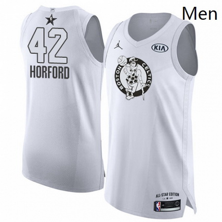 Mens Nike Jordan Boston Celtics 42 Al Horford Authentic White 2018 All Star Game NBA Jersey