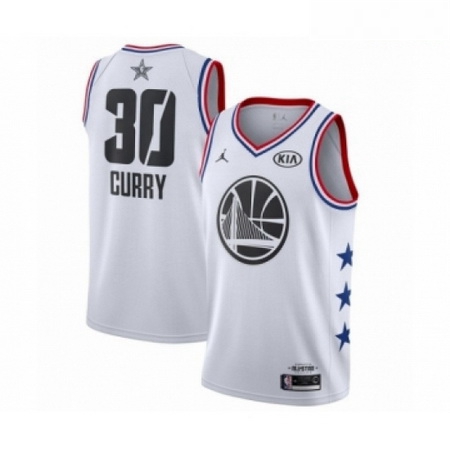 Mens Jordan Golden State Warriors 30 Stephen Curry Swingman White 2019 All Star Game Basketball Jers