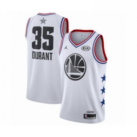 Mens Jordan Golden State Warriors 35 Kevin Durant Swingman White 2019 All Star Game Basketball Jerse