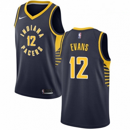 Mens Nike Indiana Pacers 12 Tyreke Evans Swingman Navy Blue NBA 