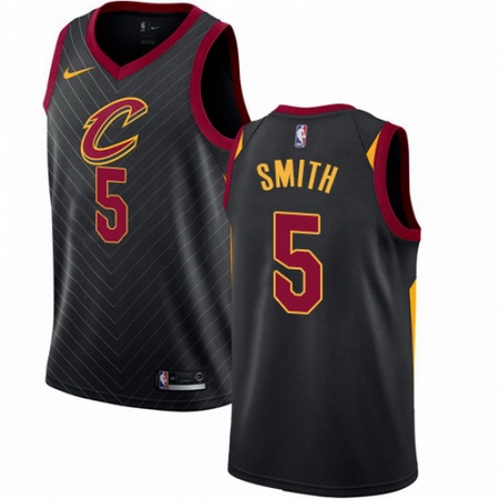 Mens Nike Cleveland Cavaliers 5 JR Smith Swingman Black Alternat