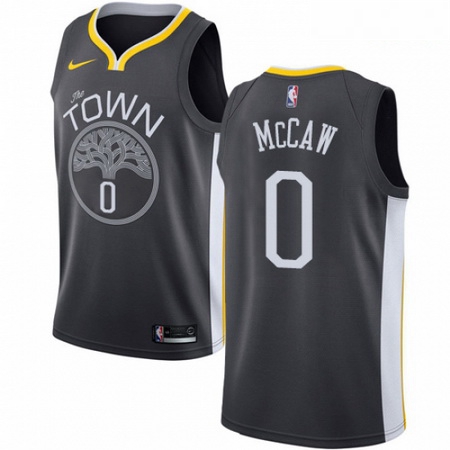 Mens Nike Golden State Warriors 0 Patrick McCaw Swingman Black Alternate NBA Jersey Statement Editio