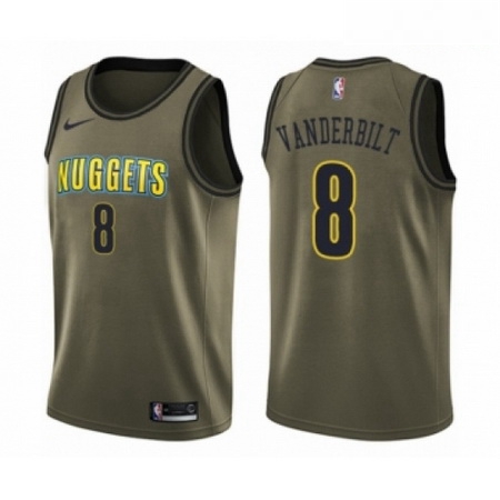 Mens Nike Denver Nuggets 8 Jarred Vanderbilt Swingman Green Salu