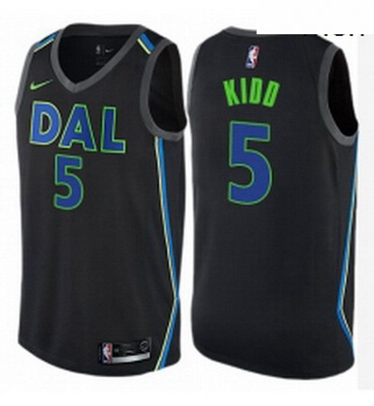 Mens Nike Dallas Mavericks 5 Jason Kidd Authentic Black NBA Jers