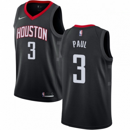 Mens Nike Houston Rockets 3 Chris Paul Authentic Black Alternate