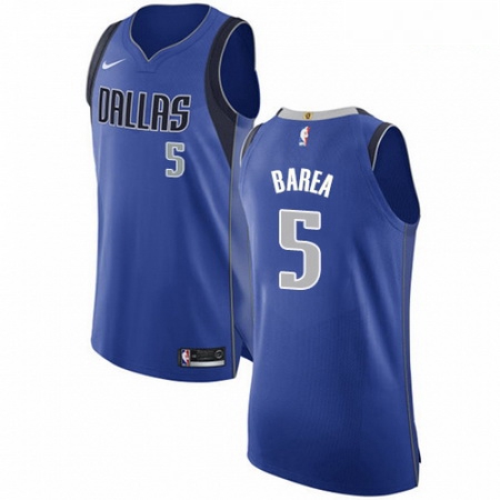 Mens Nike Dallas Mavericks 5 Jose Juan Barea Authentic Royal Blue Road NBA Jersey Icon Edition