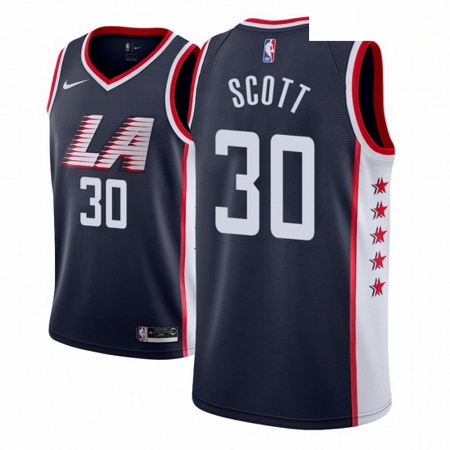 Men NBA 2018 19 Los Angeles Clippers 30 Mike Scott City Edition Navy Jersey