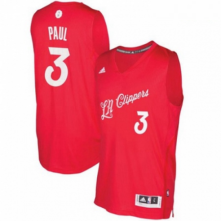 Mens Adidas Los Angeles Clippers 3 Chris Paul Authentic Red 2016 2017 Christmas Day NBA Jersey