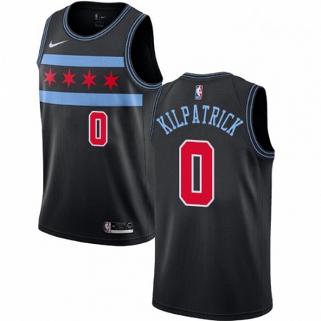 Mens Nike Chicago Bulls 0 Sean Kilpatrick Swingman Black NBA Jersey City Edition