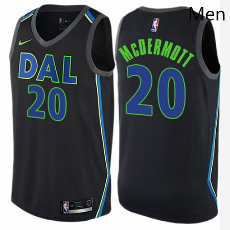 Mens Nike Dallas Mavericks 20 Doug McDermott Authentic Black NBA Jersey City Edition