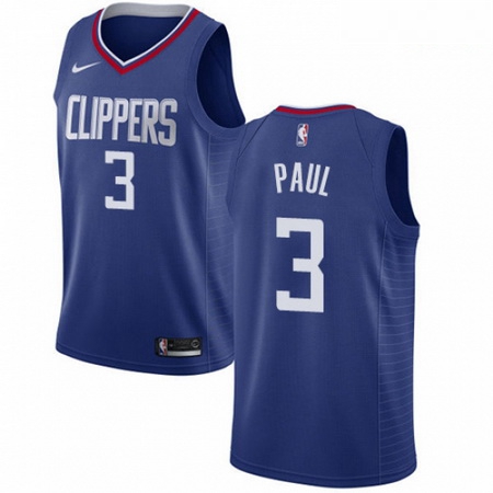 Mens Nike Los Angeles Clippers 3 Chris Paul Swingman Blue Road NBA Jersey Icon Edition