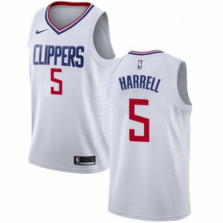 Mens Nike Los Angeles Clippers 5 Montrezl Harrell Swingman White NBA Jersey Association Edition