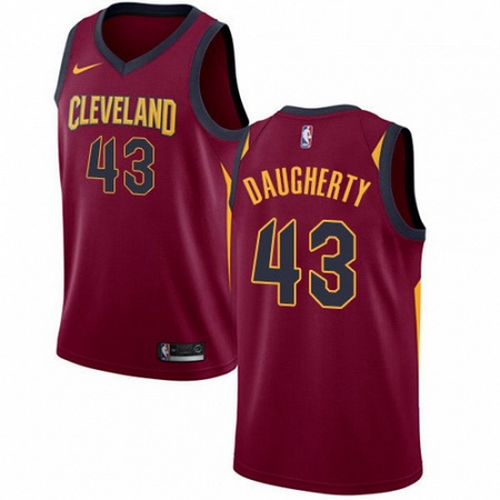 Mens Nike Cleveland Cavaliers 43 Brad Daugherty Swingman Maroon Road NBA Jersey Icon Edition