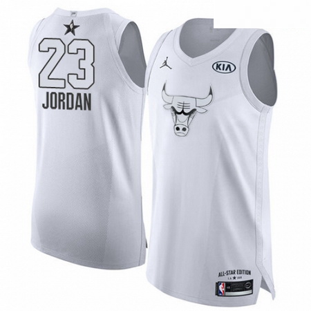 Mens Nike Chicago Bulls 23 Michael Jordan Authentic White 2018 A