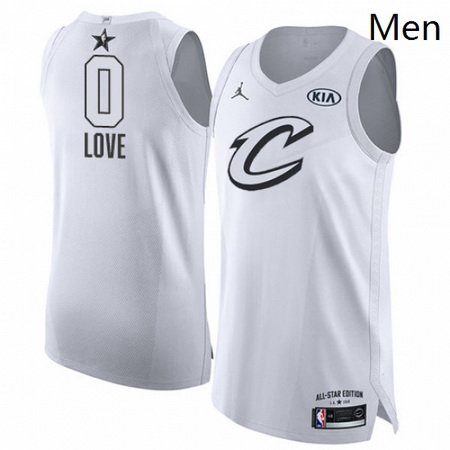 Mens Nike Jordan Cleveland Cavaliers 0 Kevin Love Authentic White 2018 All Star Game NBA Jersey