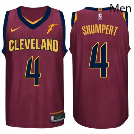 Nike NBA Cleveland Cavaliers 4 Iman Shumpert Jersey 2017 18 New Season Wine Red Jersey