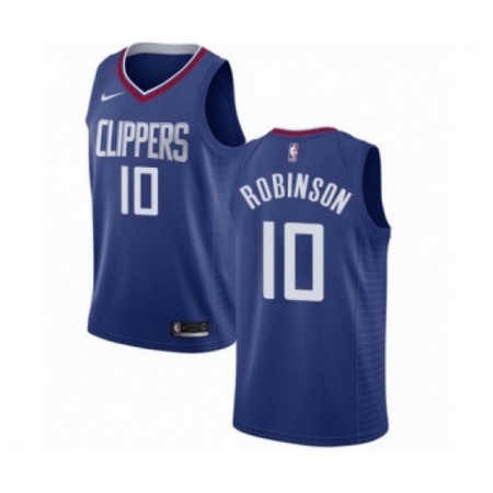 Mens Nike Los Angeles Clippers 10 Jerome Robinson Swingman Blue NBA Jersey Icon Edition