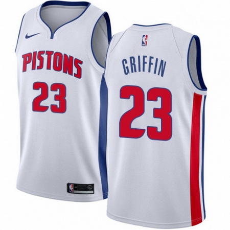 Mens Nike Detroit Pistons 23 Blake Griffin Authentic White NBA J