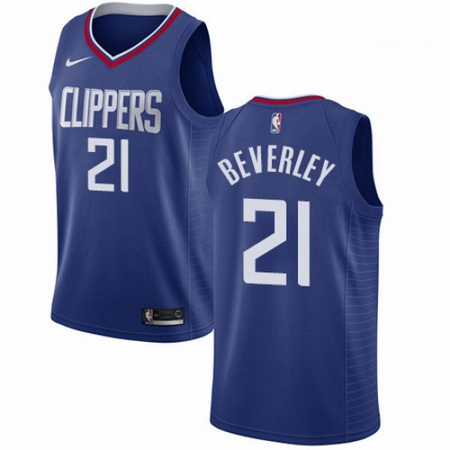 Mens Nike Los Angeles Clippers 21 Patrick Beverley Swingman Blue Road NBA Jersey Icon Edition