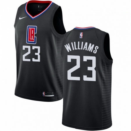 Mens Nike Los Angeles Clippers 23 Louis Williams Authentic Black Alternate NBA Jersey Statement Edit