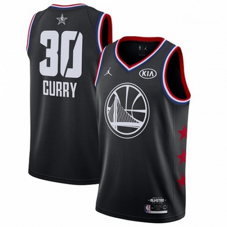 Mens Nike Golden State Warriors 30 Stephen Curry Black Basketball Jordan Swingman 2019 All Star Game