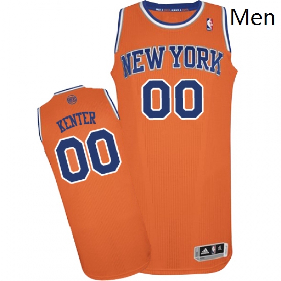 Mens Adidas New York Knicks 00 Enes Kanter Authentic Orange Alternate NBA Jersey