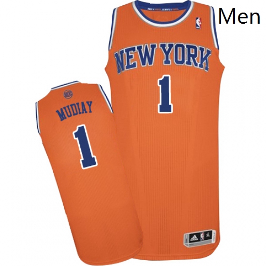 Mens Adidas New York Knicks 1 Emmanuel Mudiay Authentic Orange A